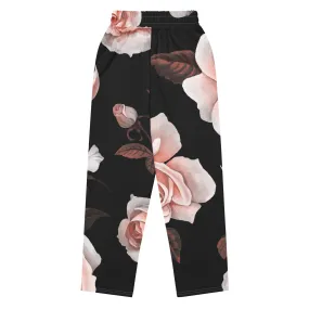 Valentines Day Wide Leg Joggers - Flower (Glamourange Valentine Day Gifts Wide Leg Joggers - Design 007)