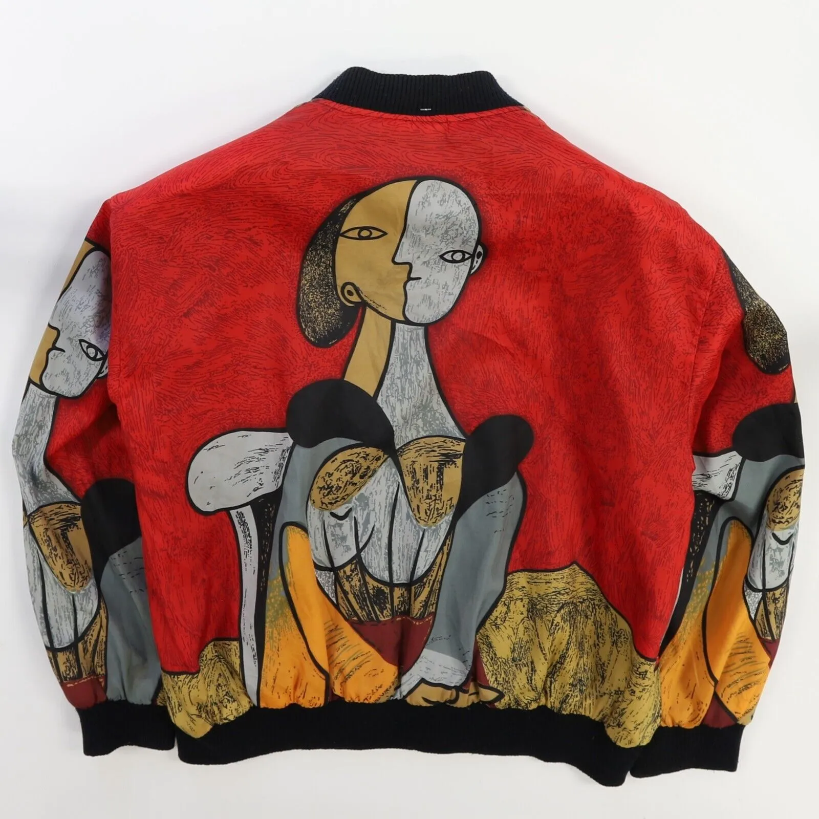 Vintage BMI Art Bomber Jacket Size Medium All Over Print