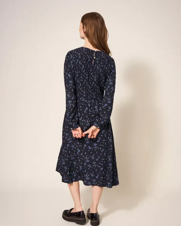 WHITE STUFF<BR>
Aneth Dress<BR>
Black/ Blue<BR>
