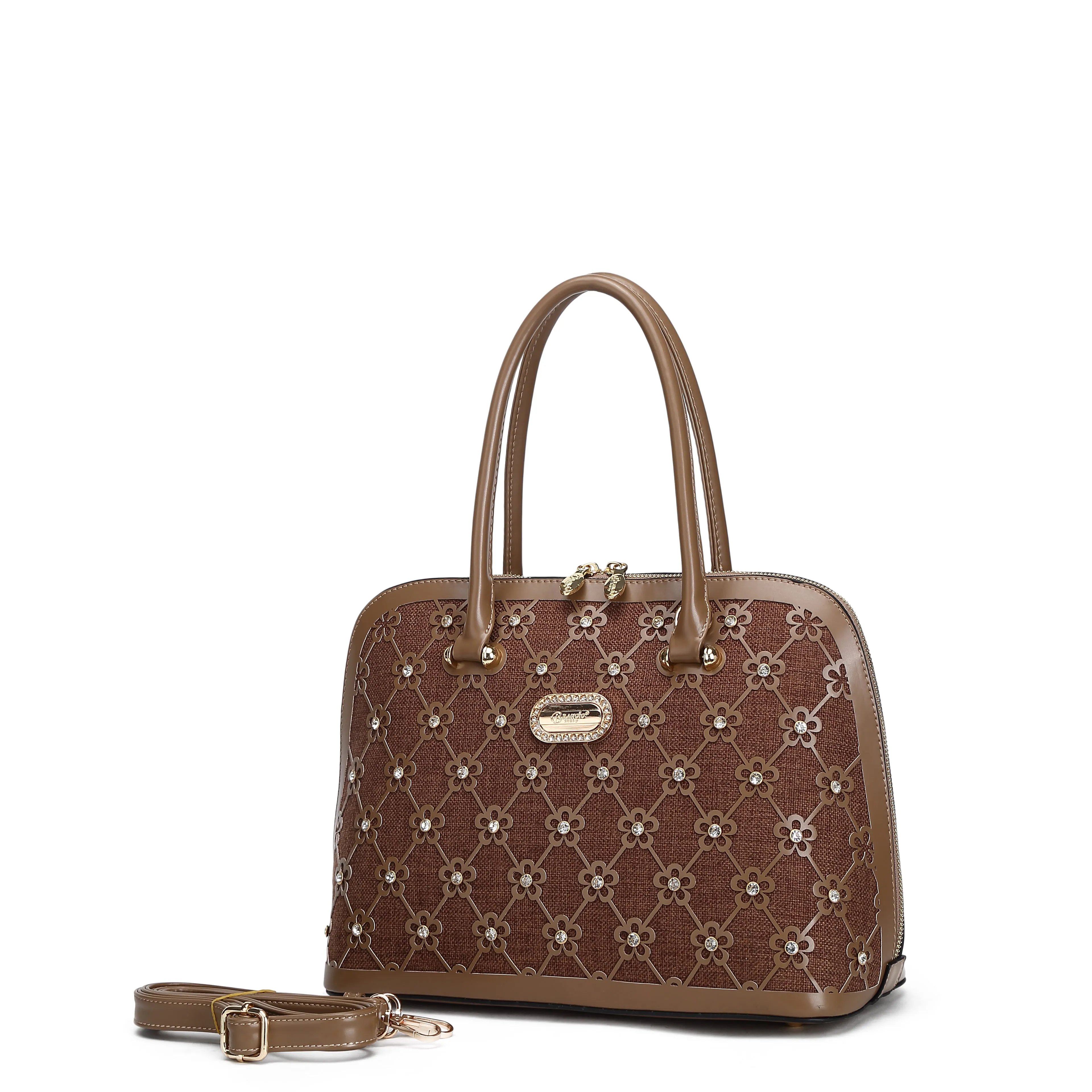 Wildflower Blossom Handmade Classy Canvas Medium Satchel