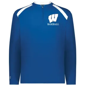 Windsor - Clubhouse Longsleeves Cage Jacket with W Baseball Logo - Royal