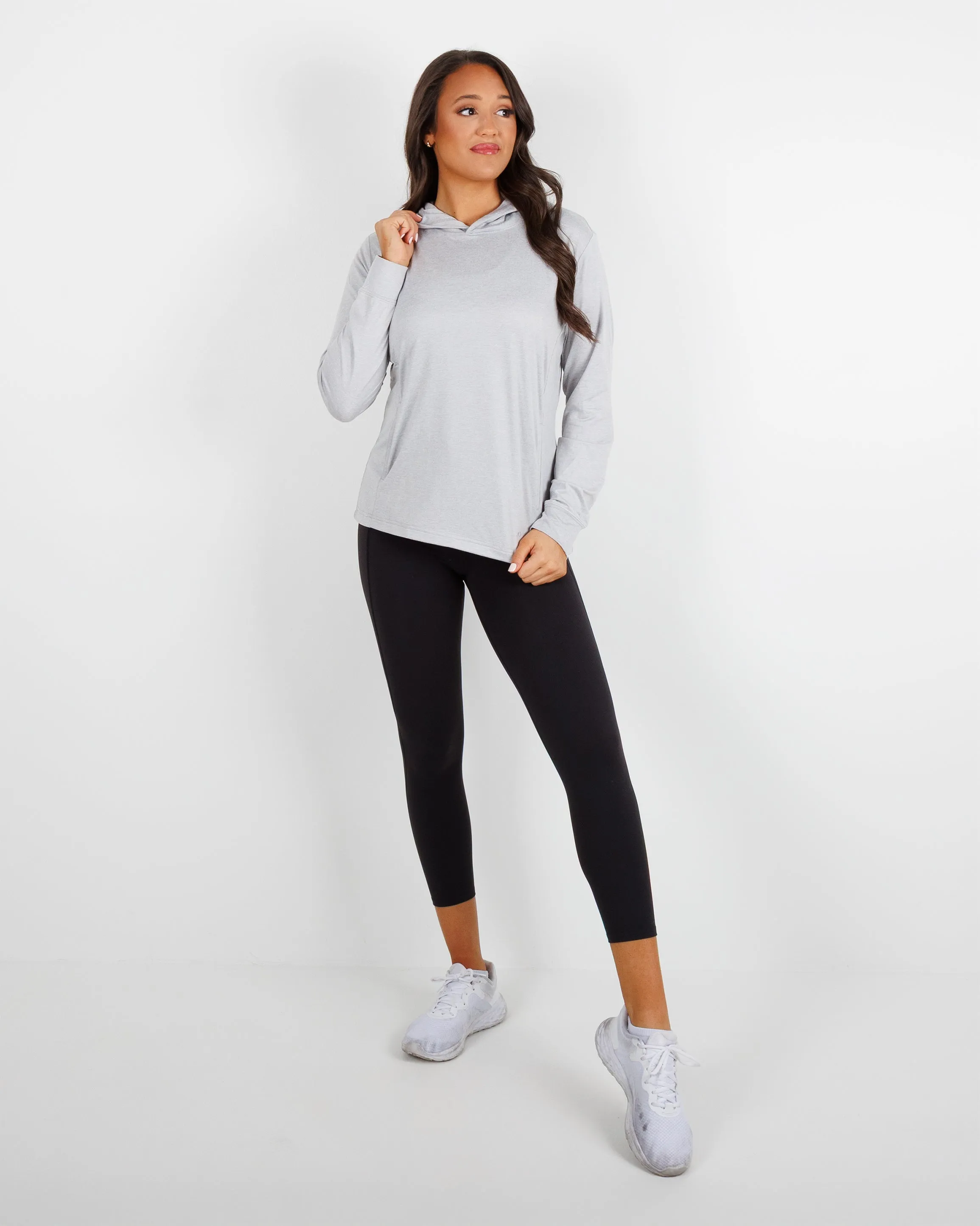 Women Blacks Beach Hoodie - Steel Heather