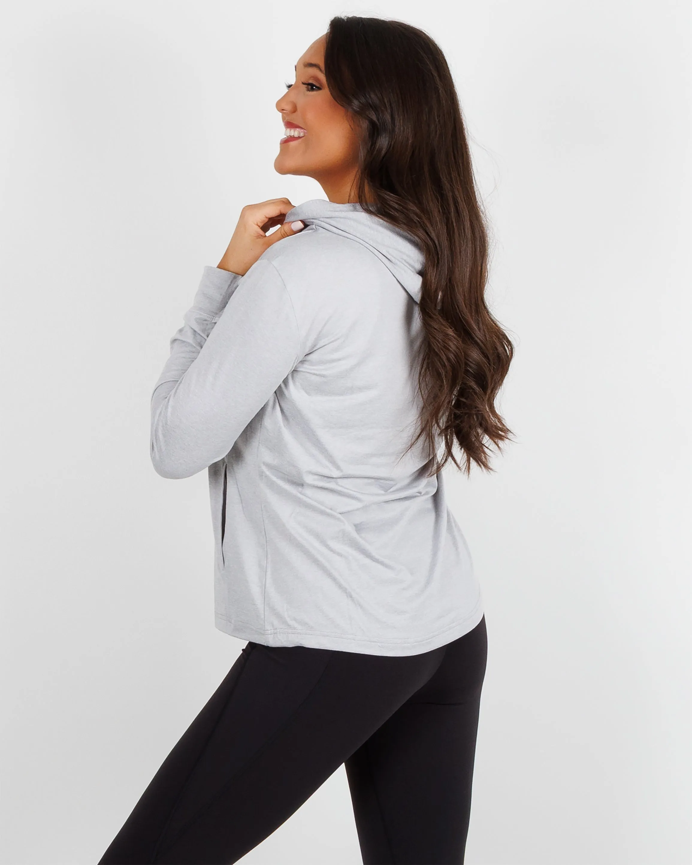 Women Blacks Beach Hoodie - Steel Heather