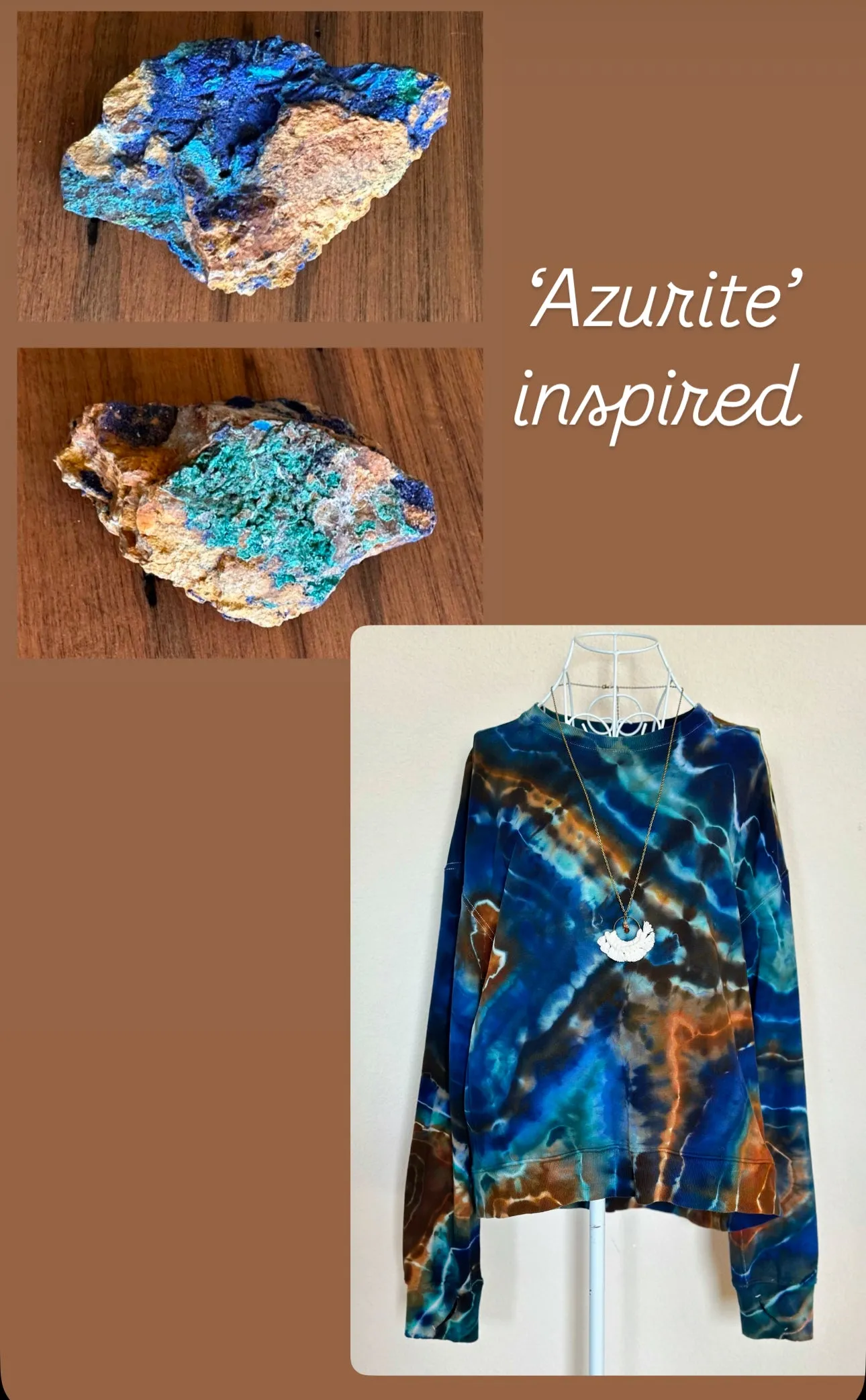 Women’s Medium Geode Pullover with Thumbholes and Pockets in ‘Azurite’