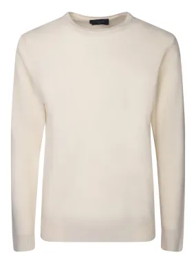 Wool blend white pullover