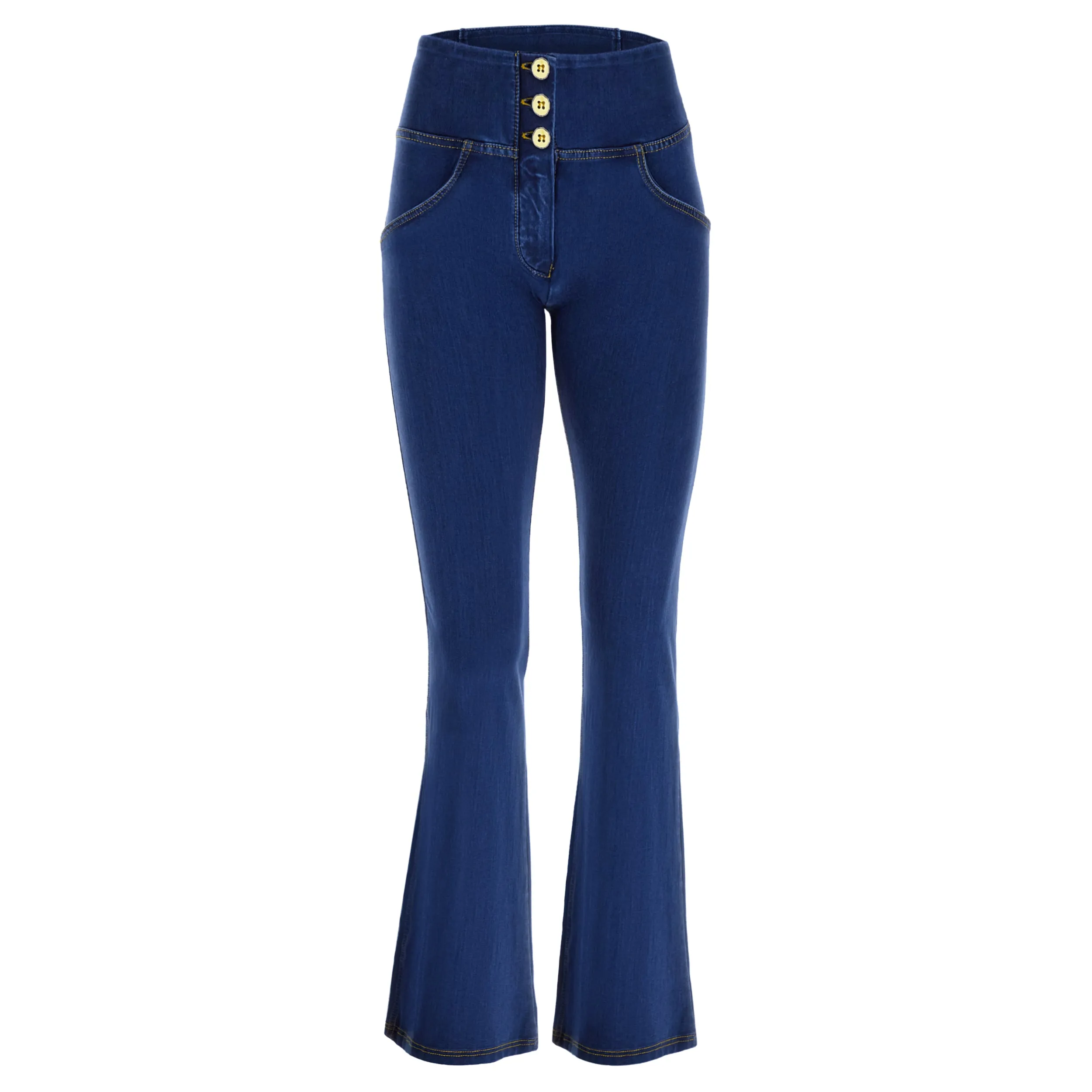 (WRUP11MS323-J0Y) Denim flare Mid Waist WR.UP® met Wijde Pijp in het Super Zachte Soft Tencel