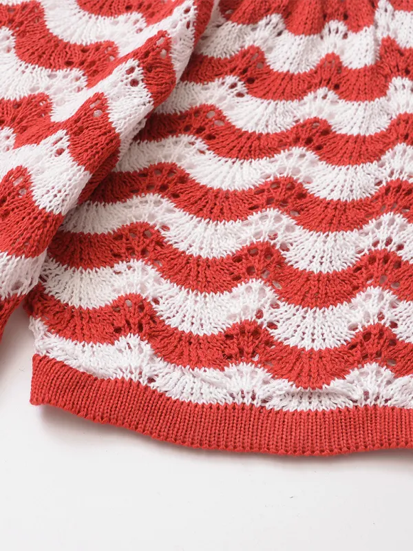 Zigzag Crochet Midi Dress